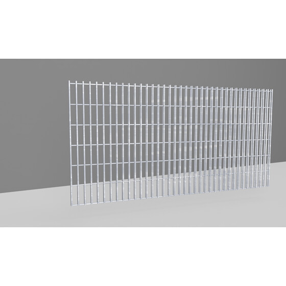 Doppelstabmatten VERZINKT 6/5/6 - 2500mm breit ohne Pfosten 1830mm VERZINKT