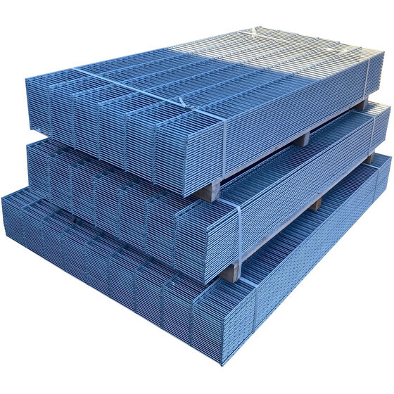 Doppelstabmatten VERZINKT 6/5/6 - 2500mm breit ohne Pfosten 1830mm VERZINKT