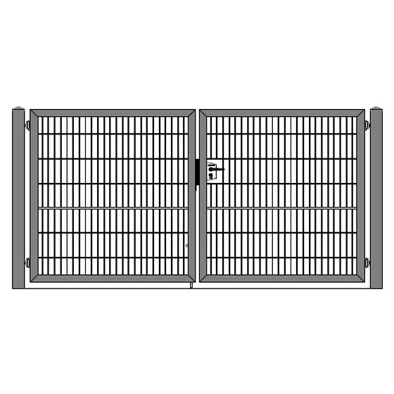 Tore 2 Flgel VARIO TREND MANUEL Breite 4990 mm inkl. Pfosten 100x100