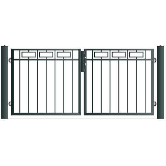 Zweiflgeltor MATERA Breite 4500 mm Ohne Pfosten