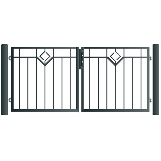 Zweiflgeltor MILAZZO Breite 2916 mm Ohne Pfosten