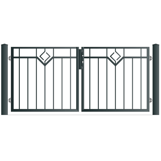 Zweiflgeltor MILAZZO Breite 3972 mm Ohne Pfosten