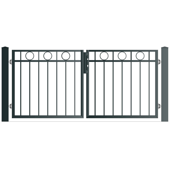 Zweiflgeltor MERAN Breite 3972 mm Ohne Pfosten