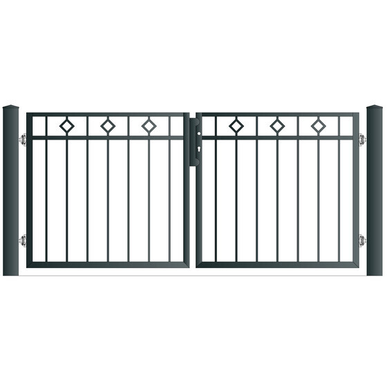 Zweiflgeltor MESSINA Breite 2916 mm Ohne Pfosten