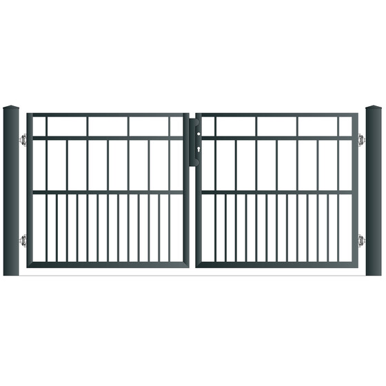 Zweiflgeltor MACARI Breite 3444 mm Ohne Pfosten