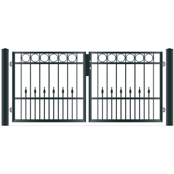 Zweiflgeltor CATANIA Breite 3444 mm Ohne Pfosten