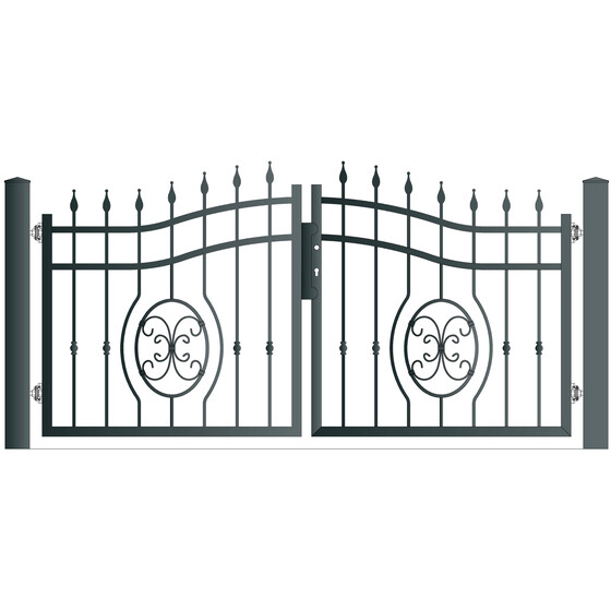 Zweiflgeltor CIVITA Breite 4500 mm Ohne Pfosten