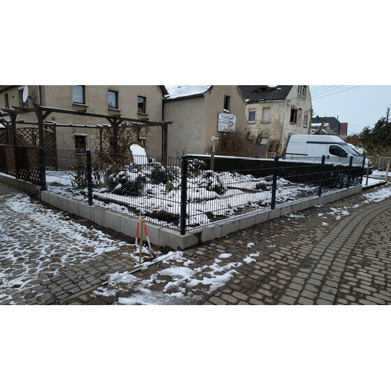 Doppelstabmatten RAL 6/5/6 - 2510mm breit ohne Pfosten 830mm RAL 7016 Anthrazit