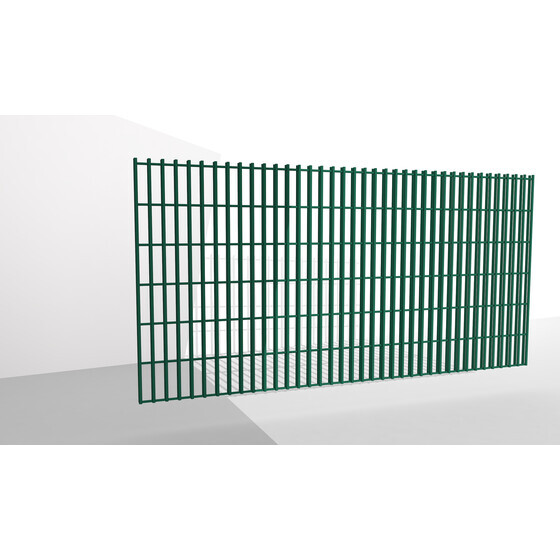 Doppelstabmatten RAL 6/5/6 - 2510mm breit ohne Pfosten 830mm RAL 6005 moosgrn