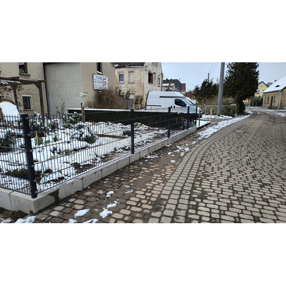 Doppelstabmatten RAL 6/5/6 - 2510mm breit ohne Pfosten 1630mm RAL 7016 Anthrazit