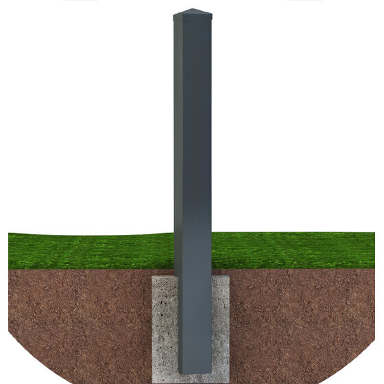 ALU Pfosten  80x80  mit Anschlag Fr Gehtr