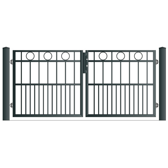 Zweiflgeltor MERAN 2 Breite 4500 mm Ohne Pfosten