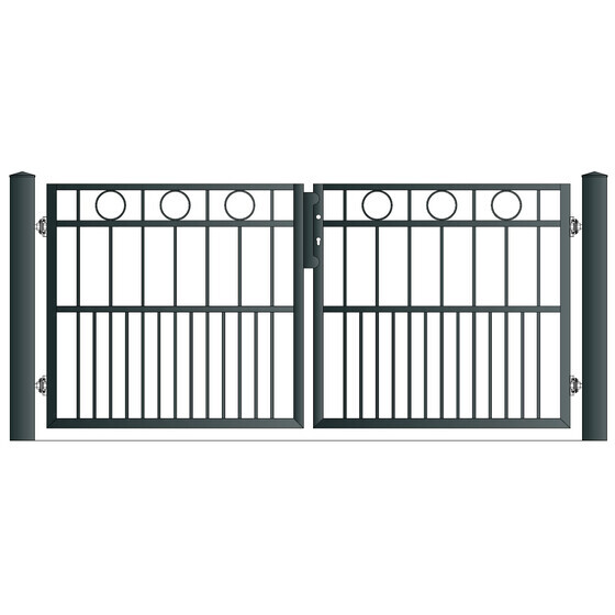 Zweiflgeltor MERAN 2 Breite 3444 mm Ohne Pfosten