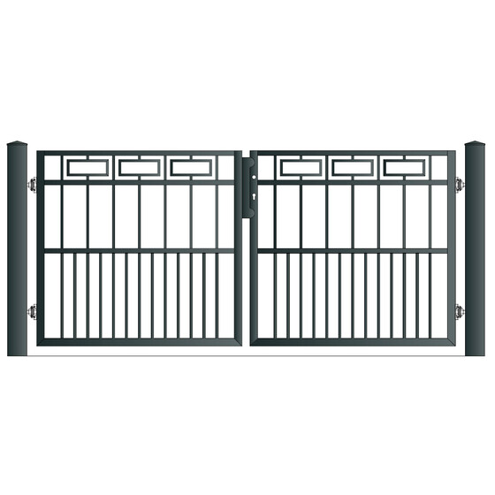 Zweiflgeltor MATERA 2 Breite 4500 mm Ohne Pfosten
