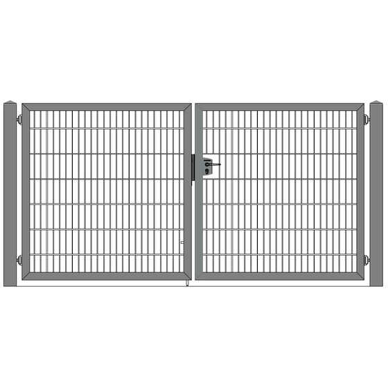 Tore 2 Flgel VARIO TREND MANUEL Breite 2970 mm inkl. Pfosten 80x80