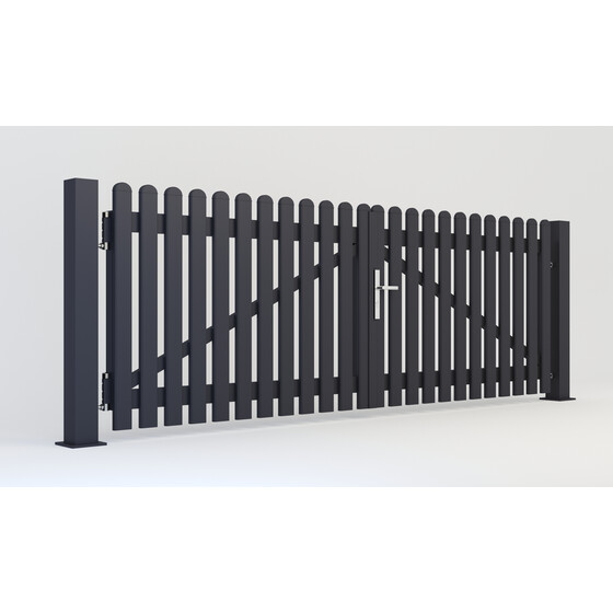 Zweiflgeltor MNCHEN Breite 4150 mm Ohne Pfosten