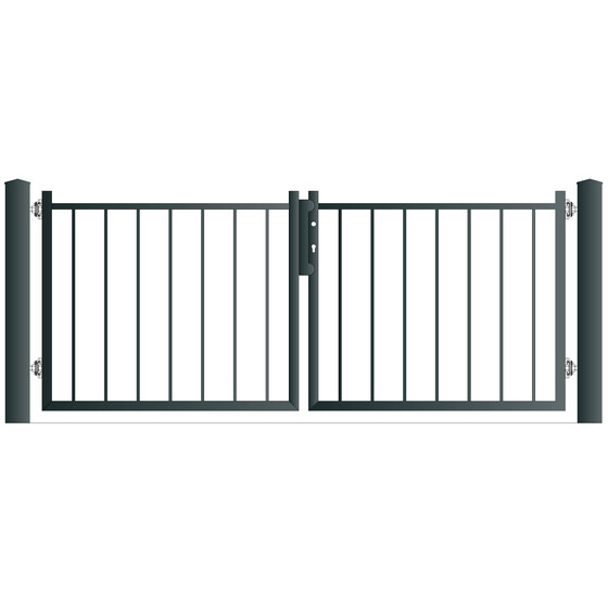 Zweiflgeltor ERFURT Breite 3972 mm Ohne Pfosten