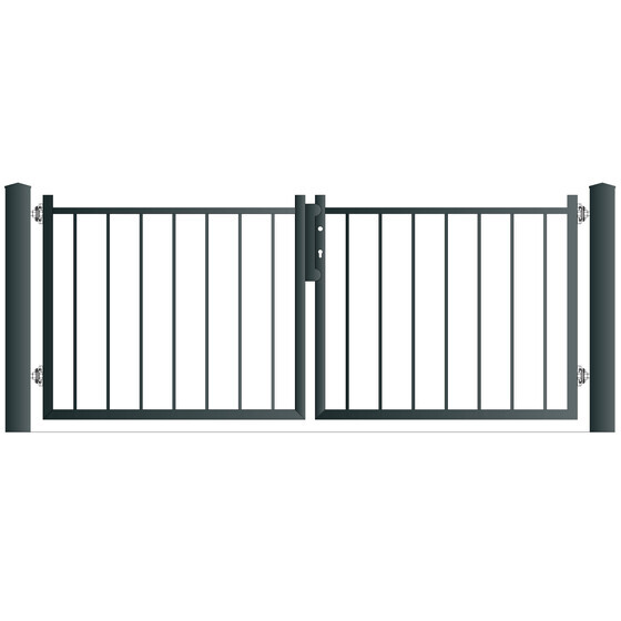 Zweiflgeltor ERFURT Breite 4500 mm Ohne Pfosten