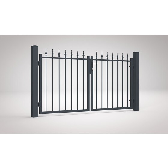 Zweiflgeltor BERLIN Breite 2916 mm Ohne Pfosten