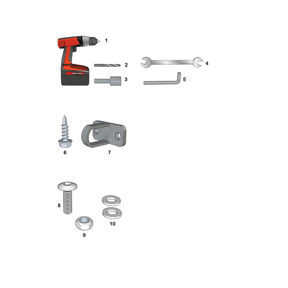 Befestigungsmaterial fr Zaun