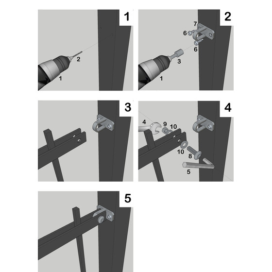 Befestigungsmaterial fr Zaun