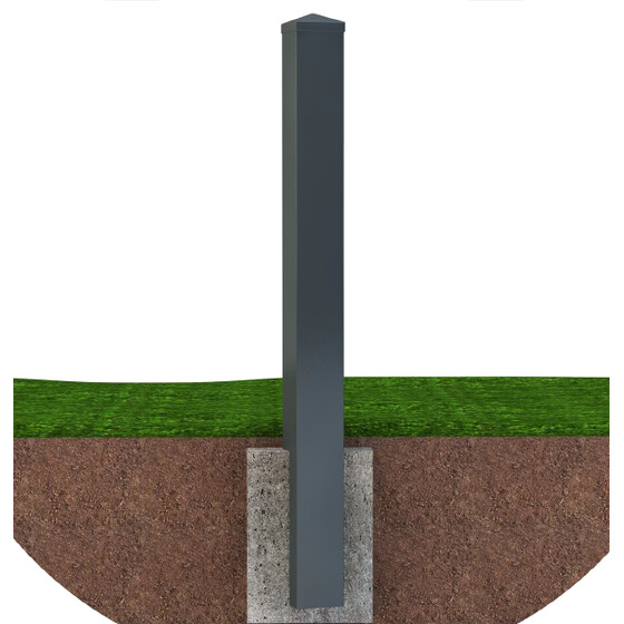 Stahl Pfosten  100x100  Fr Gehtr mit Anschlag