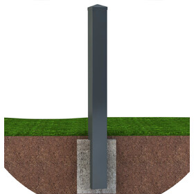 Stahl Pfosten  100x100  Fr Gehtr mit Anschlag