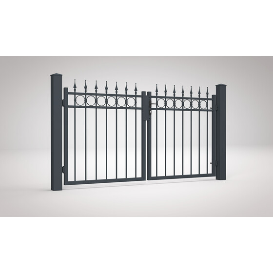 Zweiflgeltor CAPRI Breite 4500 mm Ohne Pfosten