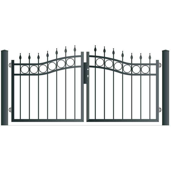 Zweiflgeltor SCHWERIN Breite 4500 mm Ohne Pfosten