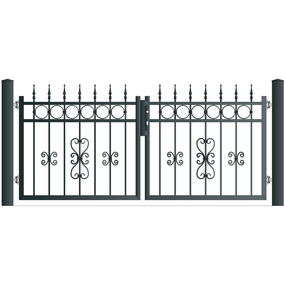 Zweiflgeltor LEIPZIG Breite 2916 mm Ohne Pfosten