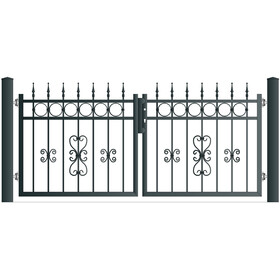 Zweiflgeltor LEIPZIG Breite 2916 mm Ohne Pfosten