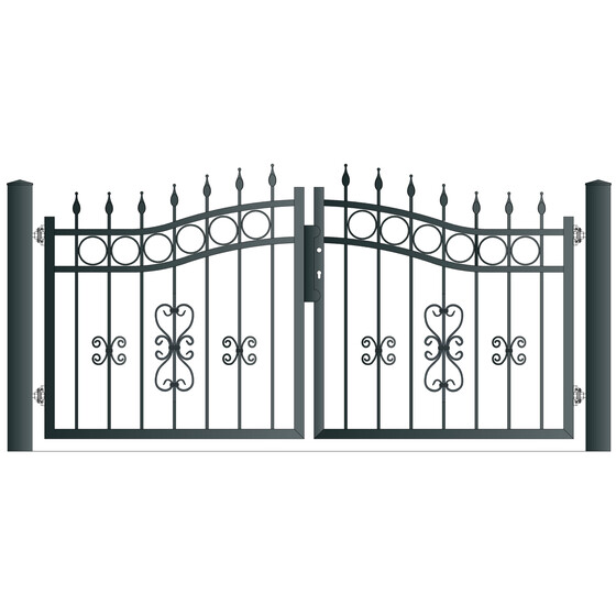 Zweiflgeltor EISENACH fr Lichte Breite 4500 mm Ohne Pfosten