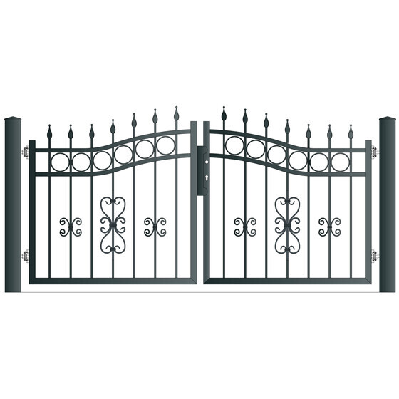 Zweiflgeltor EISENACH fr Lichte Breite 3000 mm Ohne Pfosten