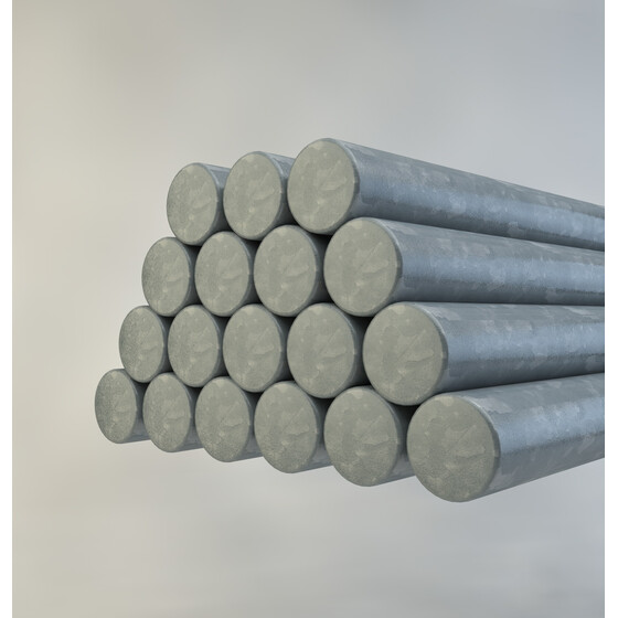 Pfosten mit Kunststoffsockel  VERZINKT - Passende fr DSM 1230 mm  VERZINKT