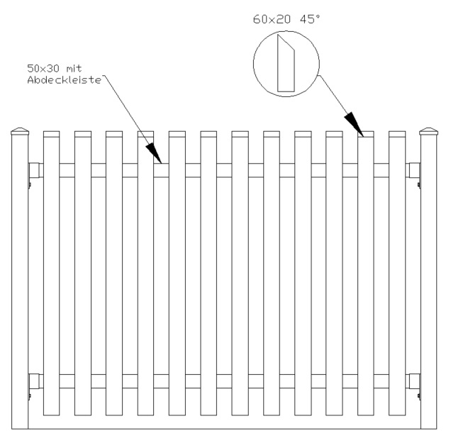 Zaun aus Aluminium