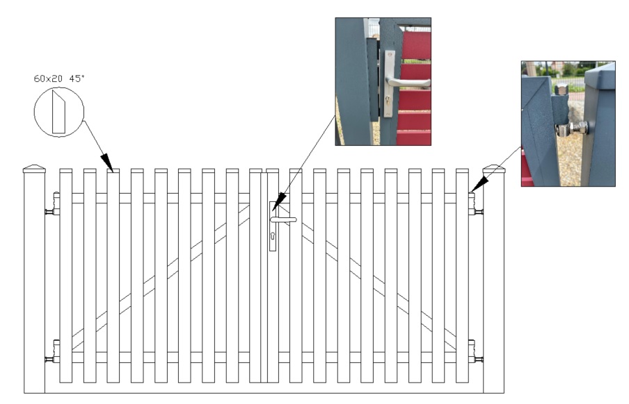 Pforte aus Aluminium