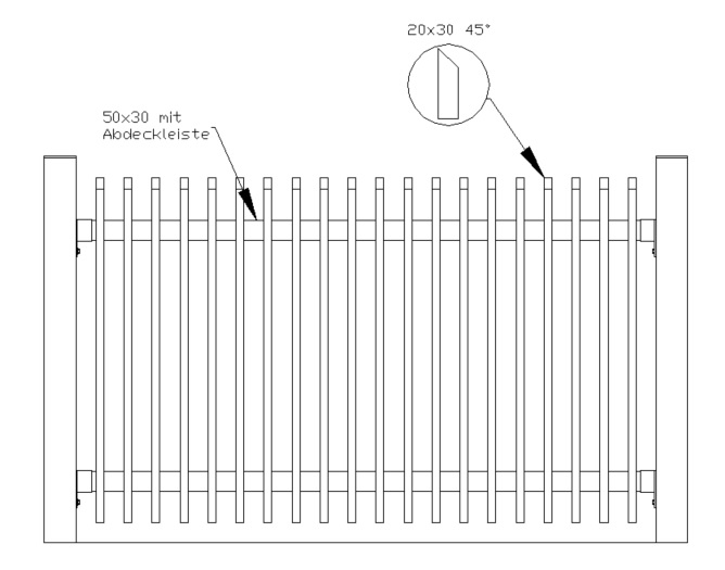 Zaun aus Aluminium