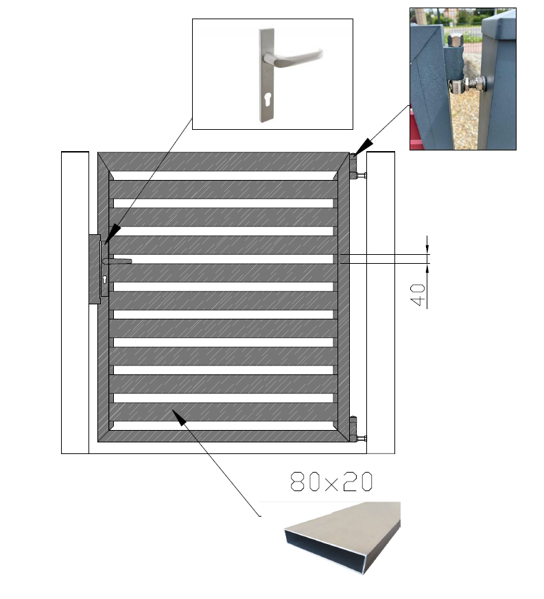 Montana N40 Aluminiumzaun