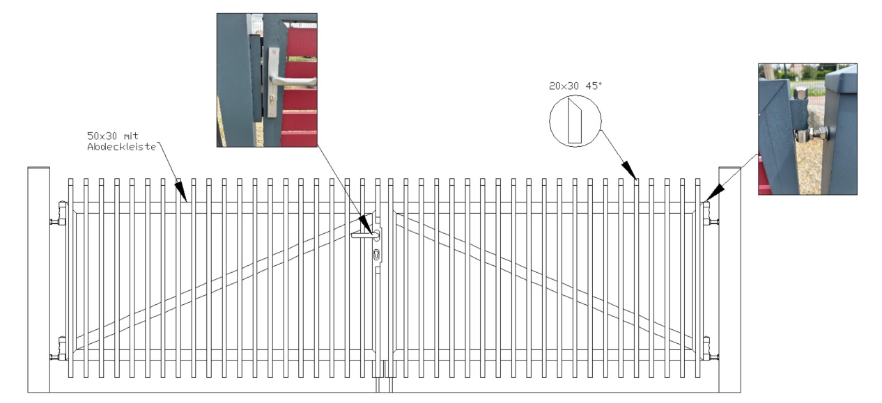 Pforte aus Aluminium