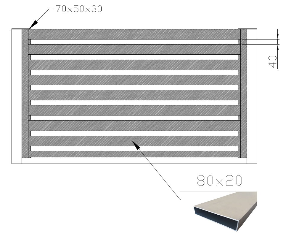 Montana N40 Aluminiumzaun